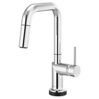 BRIZO 64965LF SmartTouch Pull-Down Prep Kitchen Faucet with Square Spout - Metal Lever Handle
