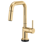 BRIZO 64965LF SmartTouch Pull-Down Prep Kitchen Faucet with Square Spout - Metal Lever Handle