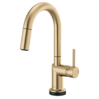 BRIZO 64975LF SmartTouch Pull-Down Prep Kitchen Faucet with Arc Spout - Metal Lever Handle