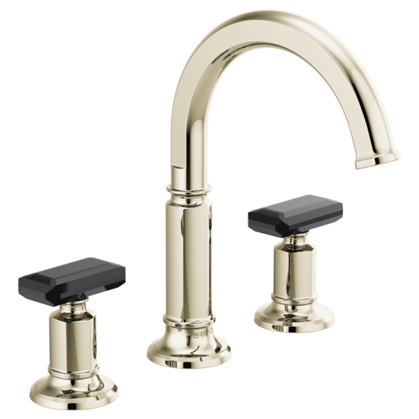 BRIZO INVARI 65376LF Widespread Lavatory Faucet with Arc Spout - Knob Handles 1.5 GPM