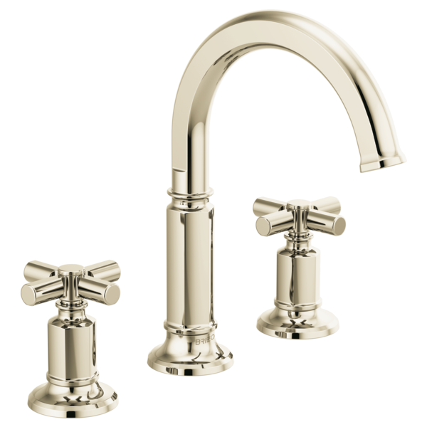 BRIZO INVARI 65376LF Widespread Lavatory Faucet with Arc Spout - Cross Handles 1.5 GPM