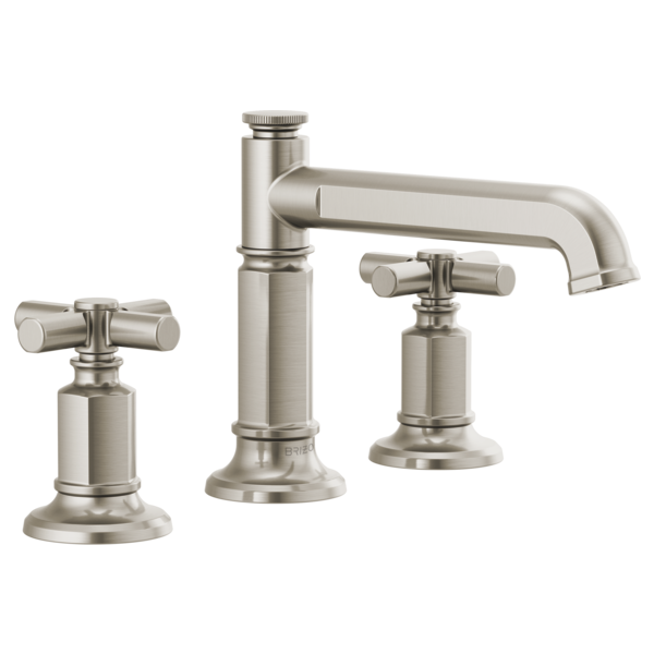BRIZO 65377LF Widespread Lavatory Faucet with Column Spout - Cross Handles 1.5 GPM Secondary image