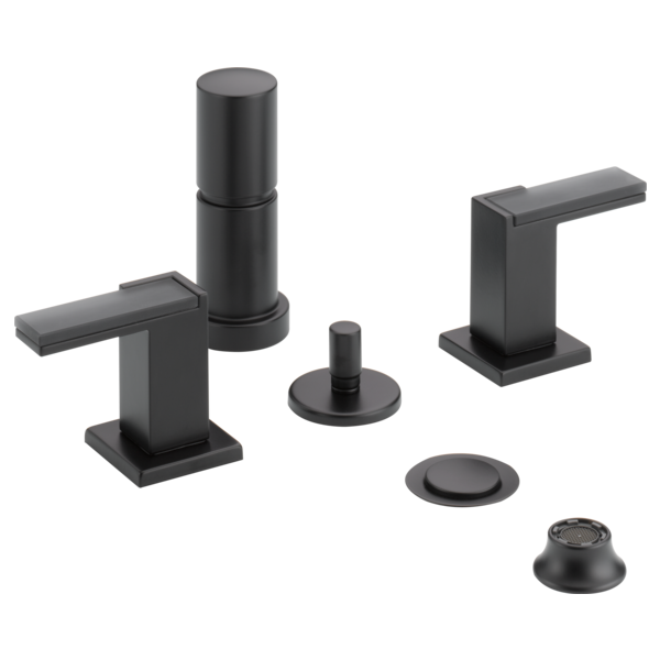 BRIZO 68480 Bidet Faucet - Gray Glass Lever Handles