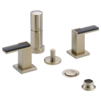BRIZO 68480 Bidet Faucet - Gray Glass Lever Handles