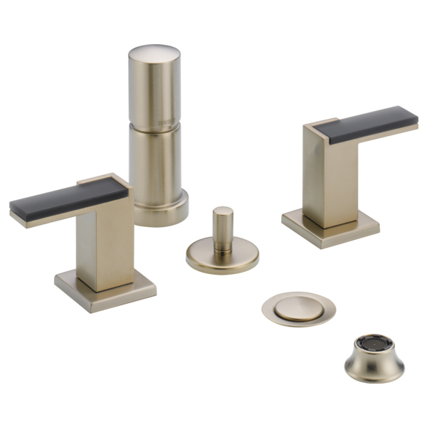 BRIZO 68480 Bidet Faucet - Gray Glass Lever Handles