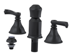 RUBINET 6CETL Etruscan Bidet Fitting with Spray, Diverter, and Vacum Breaker (Less Drain)