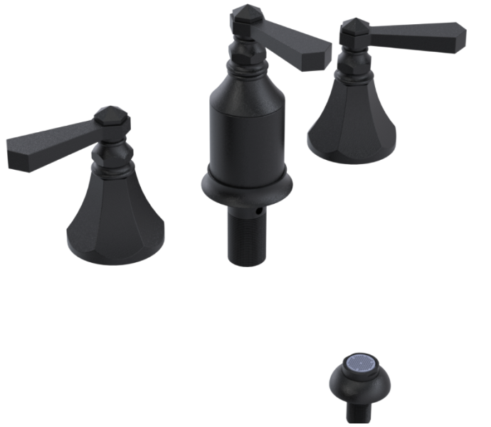 RUBINET 6CHXL Hexis Bidet Fitting with Spray, Diverter, and Vacum Breaker (Less Drain) Secondary image
