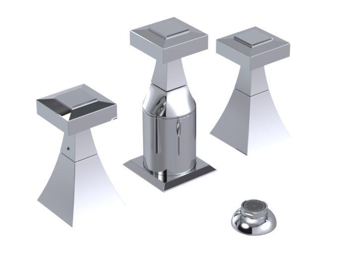 RUBINET 6CICQ Ice Bidet Fitting with Spray, Diverter, and Vacum Breaker (Less Drain) Main image