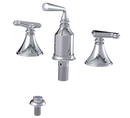 RUBINET 6CJSS Jasmin Bidet Fitting with Spray, Diverter, and Vacum Breaker (Less Drain)