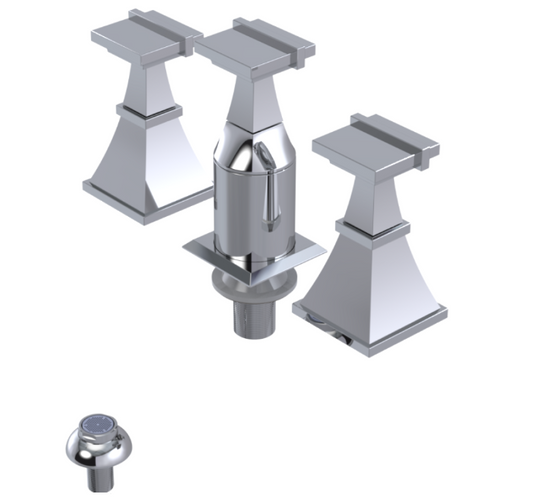 RUBINET 6CMQQ Matthew Quinn Bidet Fitting with Spray, Diverter, and Vacum Breaker (Less Drain)