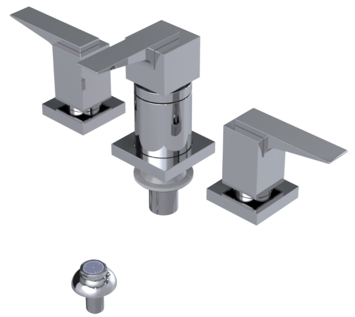 RUBINET 6CRSL Seven Bidet Fitting with Spray, Diverter, and Vacum Breaker (Less Drain)