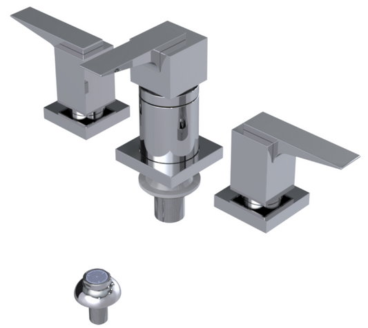 RUBINET 6CRSL Seven Bidet Fitting with Spray, Diverter, and Vacum Breaker (Less Drain)