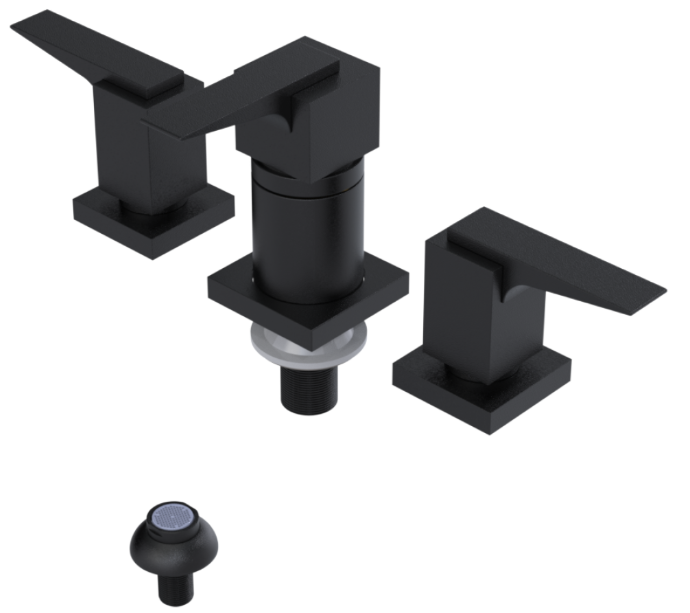 RUBINET 6CRSL Seven Bidet Fitting with Spray, Diverter, and Vacum Breaker (Less Drain)