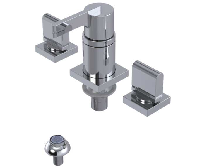 RUBINET 6CRTQ R10 Bidet Fitting with Spray, Diverter, and Vacum Breaker (Less Drain) Main image