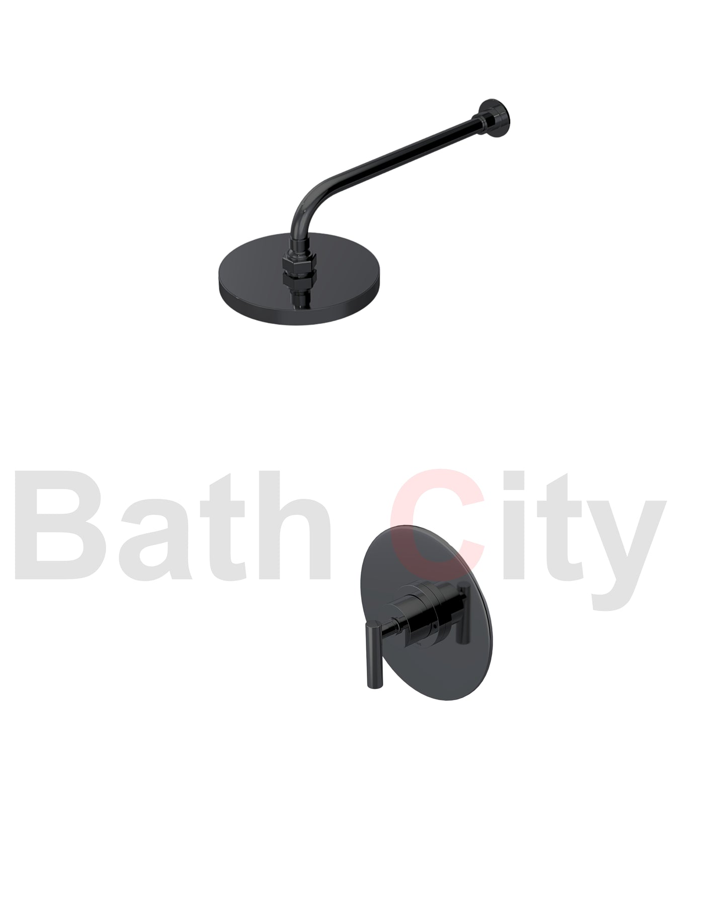 RUBINET 202GNL Genesis Pressure Balance Shower with 8" Wall Mount Shower Head (Trim Only)