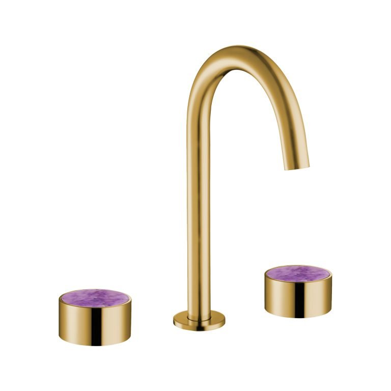 MAIER 82075J Bespoke Wide Spread Lav Plain Handle and Amethyst Inlay Secondary image