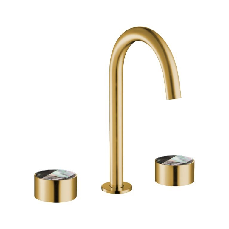 MAIER 82075J Bespoke Wide Spread Lav Plain Handle and Mother of Pearl Grey Inlay Secondary image