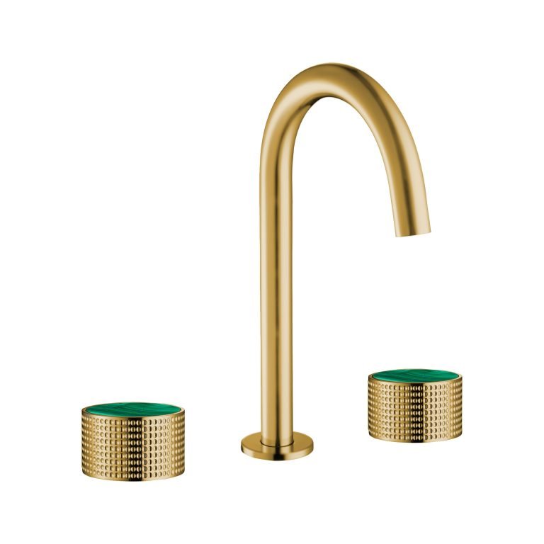 MAIER 82075J Bespoke Wide Spread Lav Dots Handle and Malachite Inlay Secondary image