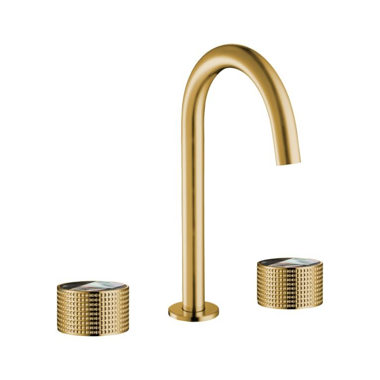 MAIER 82075J Bespoke Wide Spread Lav Dots Handle and Mother of Pearl Grey Inlay