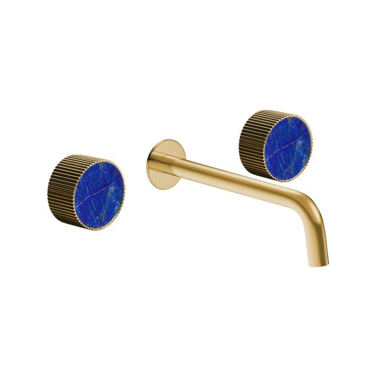 MAIER 82307 Bespoke Wallmount Lav Curved Handle and Lapis Iazuli Inlay