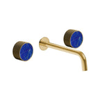 MAIER 82307 Bespoke Wallmount Lav Curved Handle and Lapis Iazuli Inlay