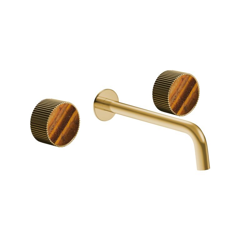MAIER 82307 Bespoke Wallmount Lav Curved Handle and Tiger Eye Inlay Secondary image