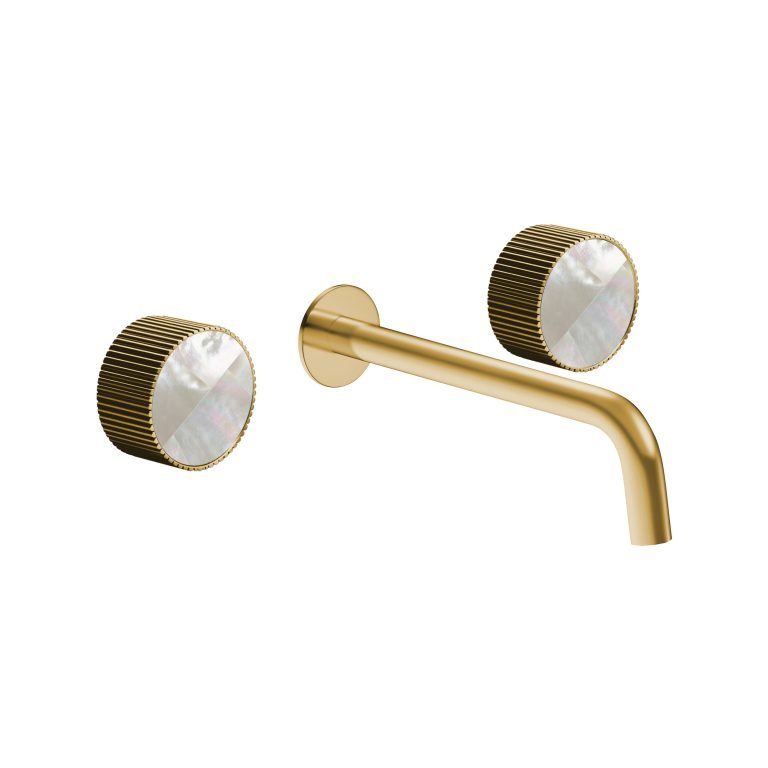 MAIER 82307 Bespoke Wallmount Lav Curved Handle and Mother of Pearl White Inlay Secondary image