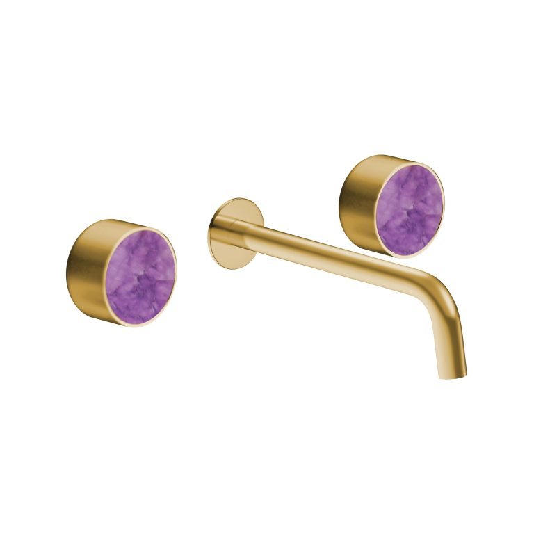 MAIER 82307 Bespoke Wallmount Lav Plain Handle and Amethyst Inlay Secondary image