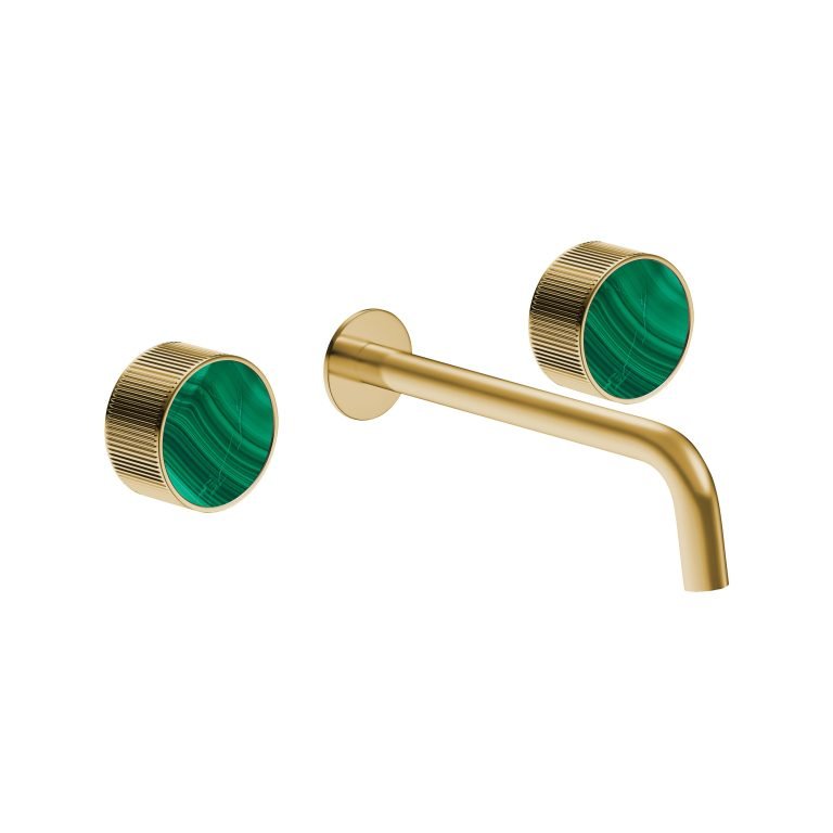 MAIER 82307 Bespoke Wallmount Lav Stripes Handle and Malachite Inlay Secondary image