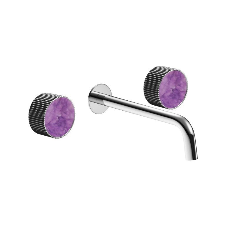 MAIER 82307 Bespoke Wallmount Lav Curved Handle and Amethyst Inlay Main image