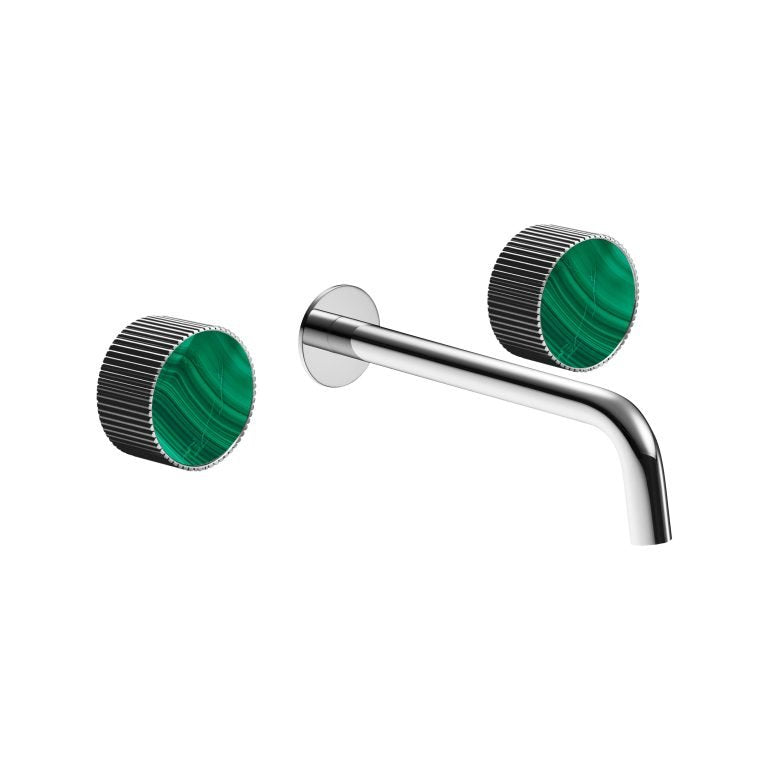 MAIER 82307 Bespoke Wallmount Lav Curved Handle and Malachite Inlay Main image