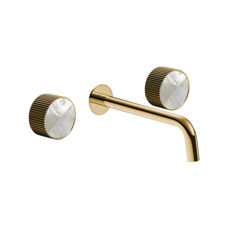 MAIER 82307 Bespoke Wallmount Lav Curved Handle and Mother of Pearl White Inlay