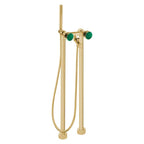 MAIER 82512 Bespoke Floor Mount Tub Filler Dots Handle and Malachite Inlay