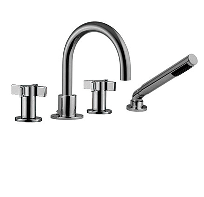 CABANO 83304 4 Piece deck mount tub filler with hand spray Main image