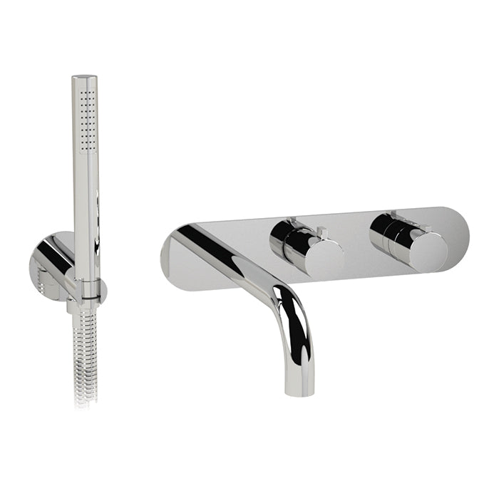 CABANO 89341 Thermostatic wall mount tub faucet with spray Main image