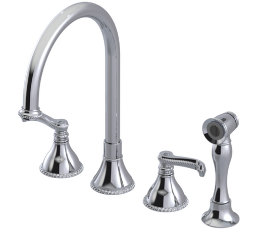 RUBINET 8AETSL Etruscan Widespread Kitchen Set with Hand Spray