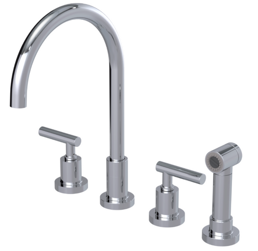 RUBINET 8AGLSL Genesis Widespread Kitchen Set with LaSalle Spout with Hand Spray