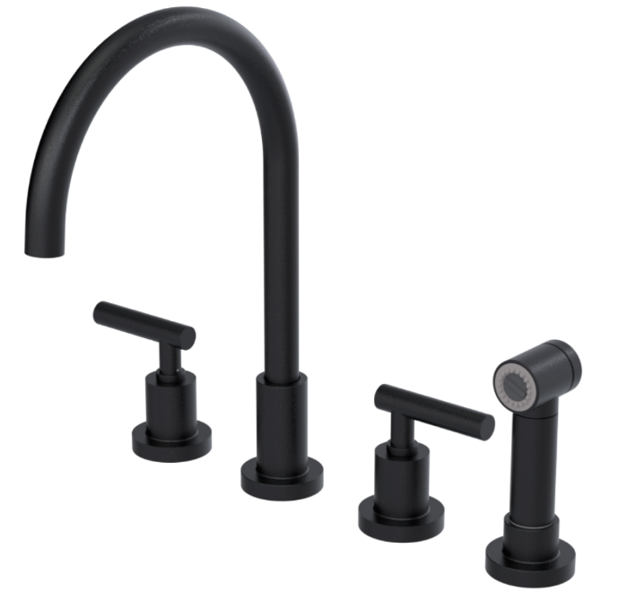 RUBINET 8AGLSL Genesis Widespread Kitchen Set with LaSalle Spout with Hand Spray