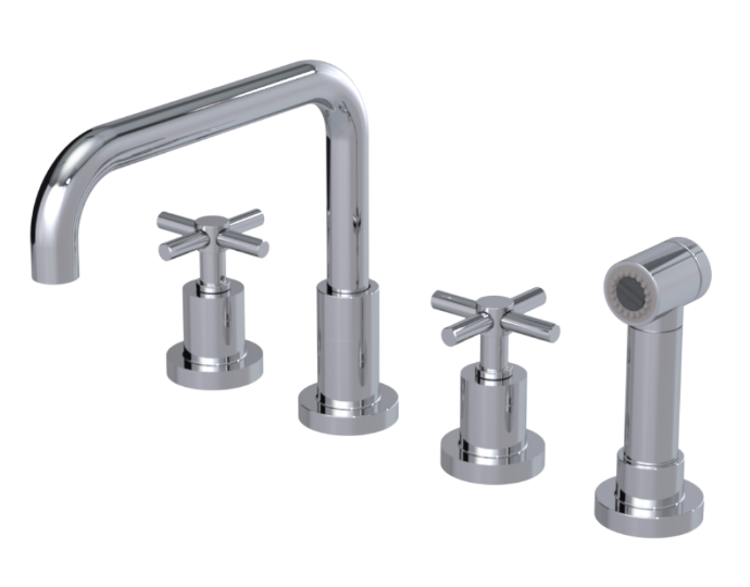 RUBINET 8AGNSC Genesis Widespread Kitchen Set with Hand Spray