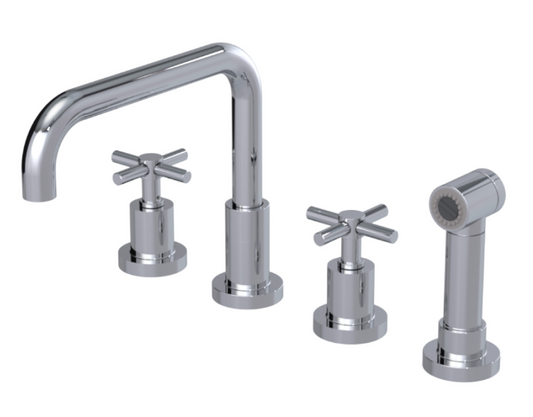 RUBINET 8AGNSC Genesis Widespread Kitchen Set with Hand Spray