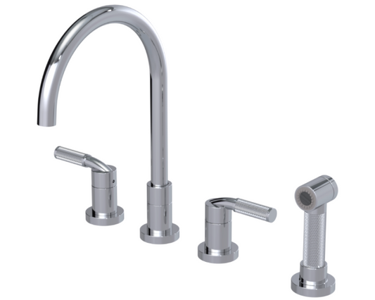 RUBINET 8AHOSL H2O Widespread Kitchen Set with Hand Spray