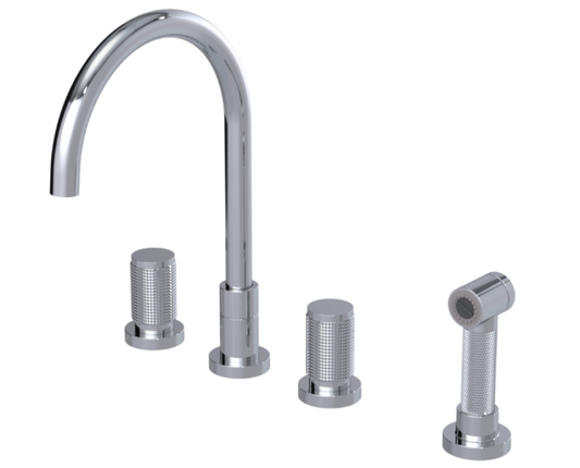 RUBINET 8AHOSR H2O Widespread Kitchen Set with Hand Spray