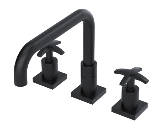 RUBINET 8ALGC LaSalle Widespread Kitchen Set with Genesis Spout