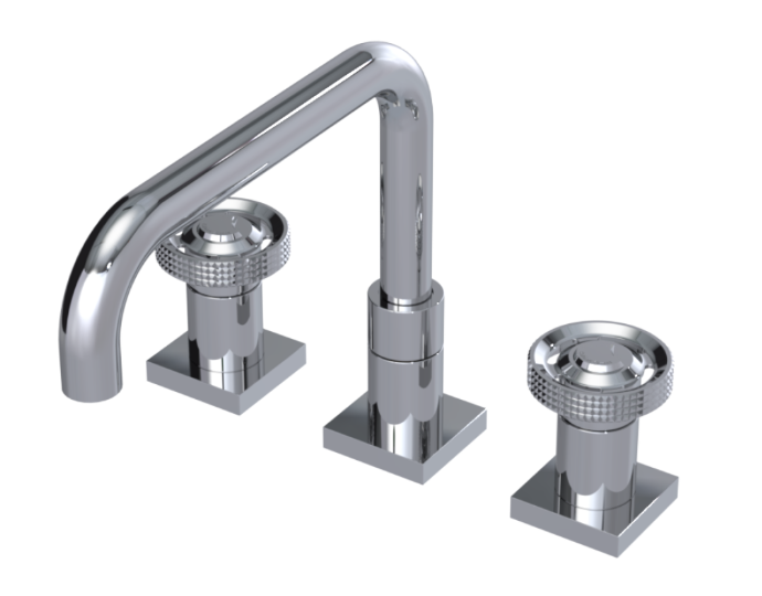 RUBINET 8ALGR LaSalle Widespread Kitchen Set with Genesis Spout