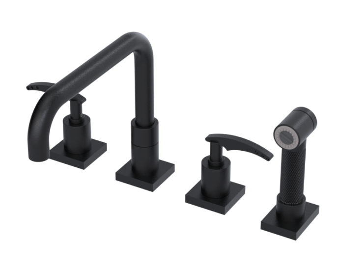 RUBINET 8ALGSL LaSalle Widespread Kitchen Set with Genesis Spout with Hand Spray Secondary image