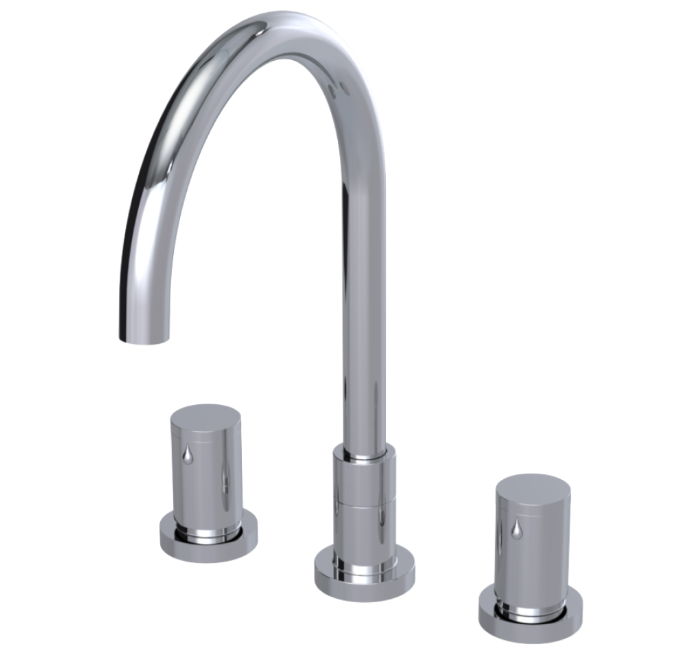 RUBINET 8ANVR Nouveau Widespread Kitchen Set