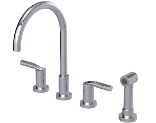 RUBINET 8ANVSL Nouveau Widespread Kitchen Set with Hand Spray