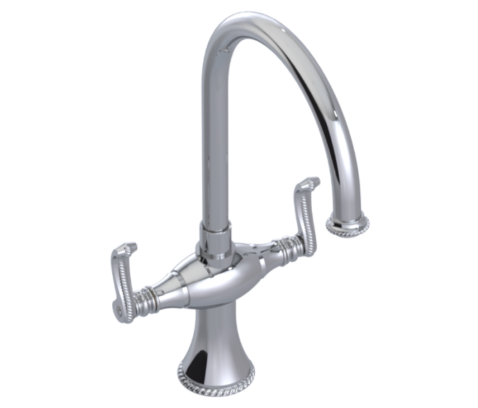 RUBINET 8DETL Etruscan Two Handle Single Hole Kitchen Set