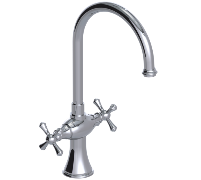 RUBINET 8DFMC Jasmin Two Handle Single Hole Kitchen Set