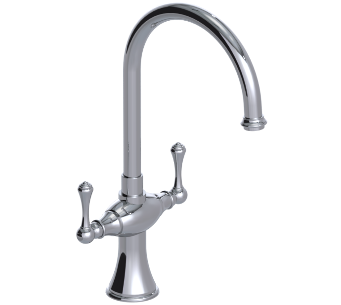 RUBINET 8DFML Jasmin Two Handle Single Hole Kitchen Set